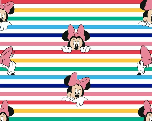 Disney Arcobaleno Minnie Mouse 100%Cotone Varie Disegni 8