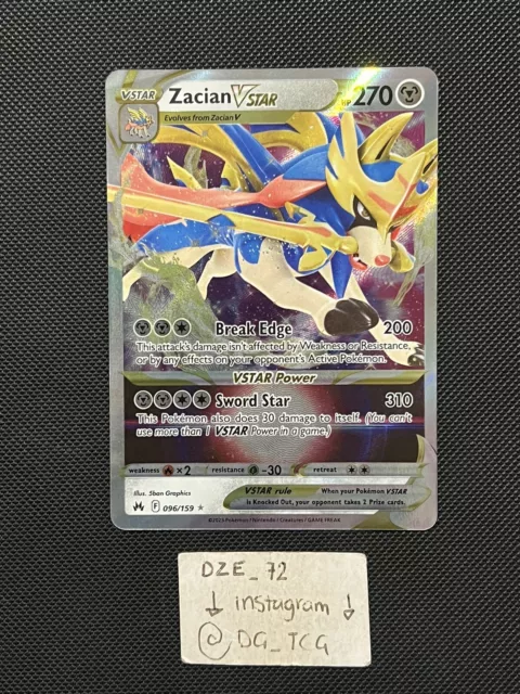 Pokémon - Crown Zenith - Zacian V - SWSH292 - Full Art Promo - NM/M