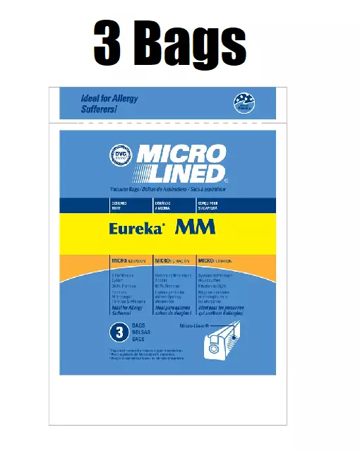 (3) Vacuum Bags for Eureka MM Mighty Mite Vacuums Replaces Genuine Part 60295