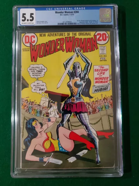 Wonder Woman #204 CGC 5.5 First 1st Appearance Of Nubia