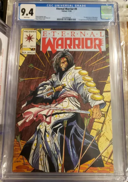 ETERNAL WARRIOR #4 CGC 9.4 🔥 1st appearance of BLOODSHOT in cameo 🗝 Valiant