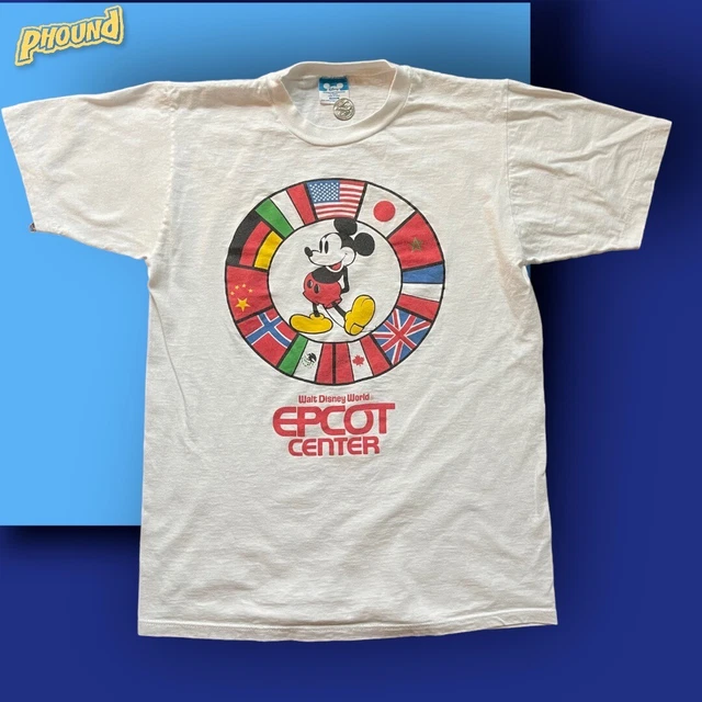 Vtg 1980s Walt Disney World EPCOT CENTER Mickey Mouse T-Shirt Mens Medium USA