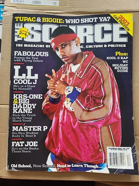 The Source Magazine #159 December 2002 Fabolous LL Cool J Cover 2 Tupac Biggie