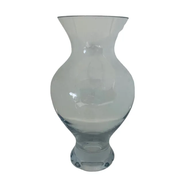Vintage Glass Vase Extra Large Clear Round Urn Shape Flower Arranging Decorative