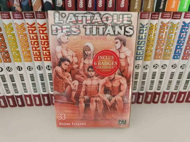 Manga VF - L'ATTAQUE DES TITANS tome 33 - édition limitée collector avec badges