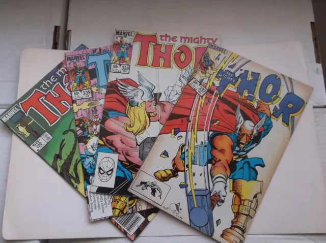 Marvel: The Mighty Thor # 337-340, 1St & 2Nd Beta Ray Bill, Key, 1983, Vg+-Vf+!!