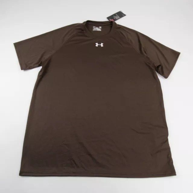 Under Armour HeatGear Short Sleeve Shirt Men's Brown New with Tags