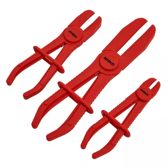 3pc HOSE PLIERS PIPE CLAMPS BRAKE PLIER FREE HANDS PLASTIC RADIATOR BRAKES PIPES