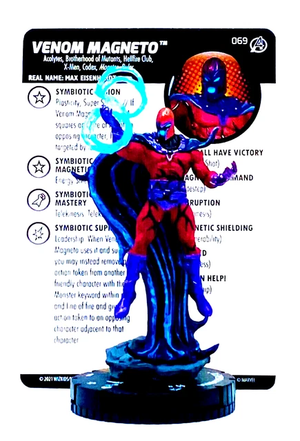Marvel Heroclix Venom Magneto #069 Chase w/ Card Avengers Fantastic Four Empyre