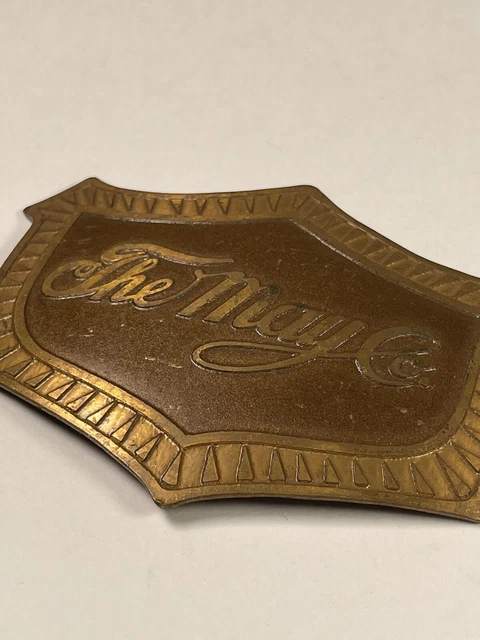 Vintage THE MAY CO. Security Hat Badge Department Store (f8)
