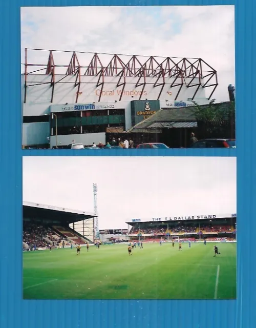 2 Original Ground Photographs--Bradford City Football Club