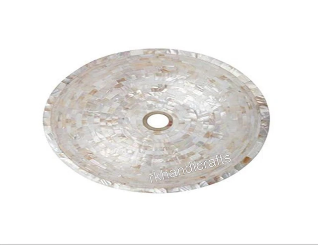 16 x 13 Inches Marble Bathroom Accessories Mother of Pearl Overlaid for Hotel