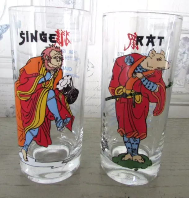 Ensemble de 10 verres orangeade signes astrologiques Zodiaque Chinois Horoscope 3