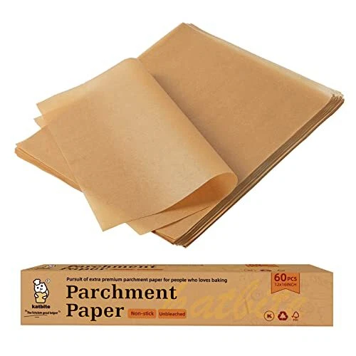 12X16 INCH PARCHMENT Paper Sheets Pre Cut Unbleached Baking Paper Heavy