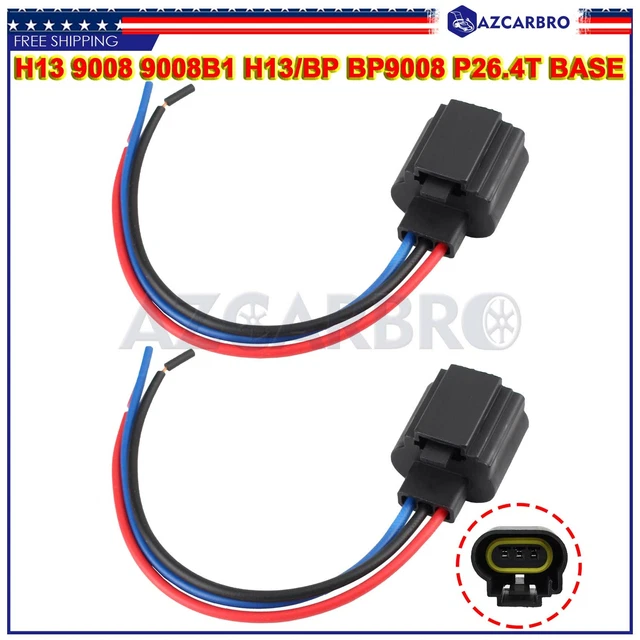 9003 to 9008 Bulb HID Headlight Conversion Adapter Harness H13 to H4 Pigtail x 2 9003 to 9008 Bulb HID Headlight Conversion Adapter Harness H13 to H4 Pigtail x 2
