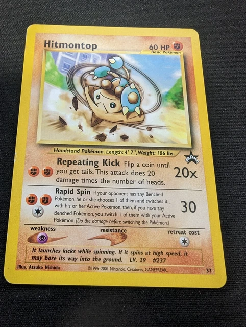 Pokemon Card Hitmontop 37 Promo Black Star WOTC