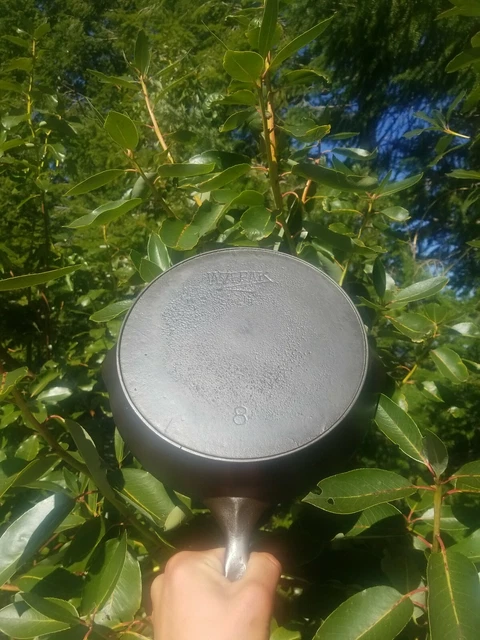 Mint Early "Wapak" Oneta,Ohio Antique #8 Skillet-Super Smooth Old Iron Cookware!