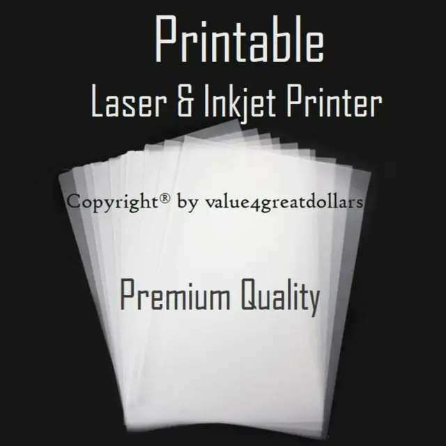 100-200 Sheets A4 Vellum Translucent Tracing Paper 115gsm Printable INKJET LASER