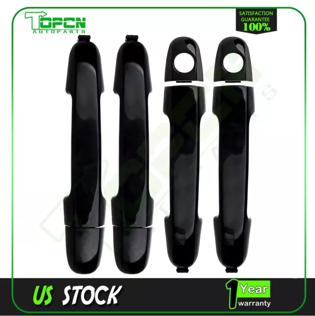 4Pcs Outside Front Rear Left Right For 06-10 Hyundai Elantra Outer Door Handles