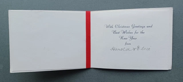 SWEET C1920s CHRISTMAS CARD HORSE DRAWN GIG CARRIAGE - ARTIST DRAWN 2