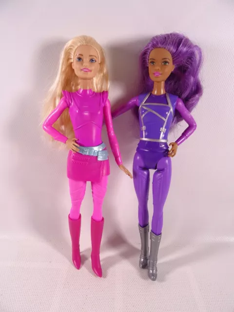 2 Barbie Modepuppen Weltraum-Abenteuer pink und lila wie abgebildet (9289)