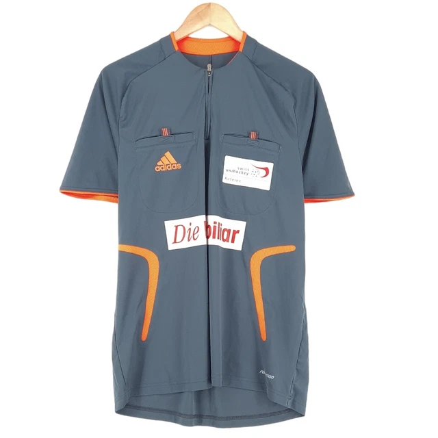 Adidas Referee Jersey Grey Swiss Unihockey Shirt Men Size M Medium
