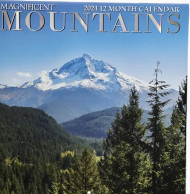 2024 WALL CALENDAR MAGNIFICENT MOUNTAINS Nature Landscape 12 Month