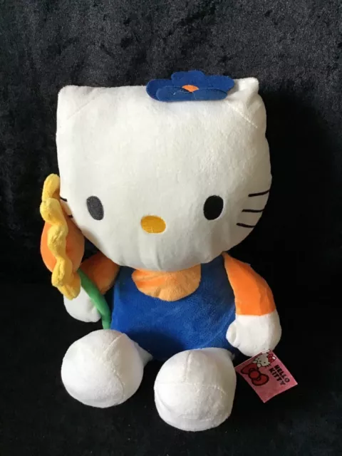 Hello Kitty, Sega, Plüschfigur mit Blume, mehrfarbig,