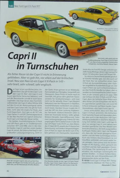 FORD CAPRI II X-PACK in 1-43 von Neo..ein Modellbericht #1910c