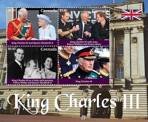 Grenada 2022 - King Charles III - Sheet of 4 stamps - MNH