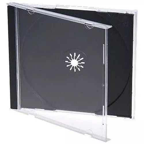 25 australia STANDARD case 10mm Jewel CD Cases BLACK Tray SINGLE Disc 10.4 SBT