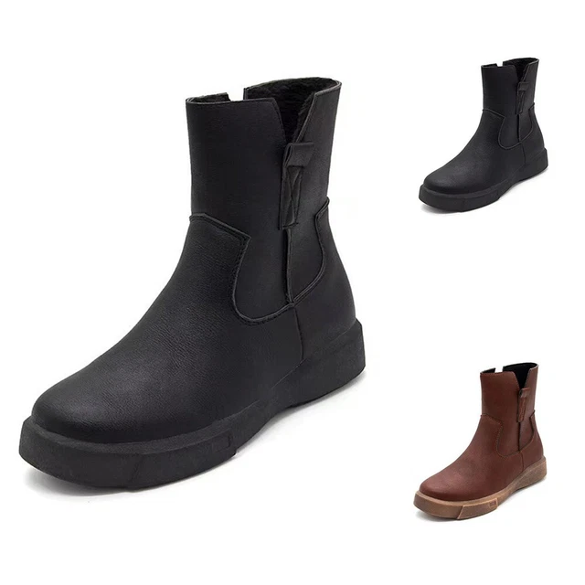 Scarpe outdoor donna stivali da neve artificiali in gomma + classiche piatte