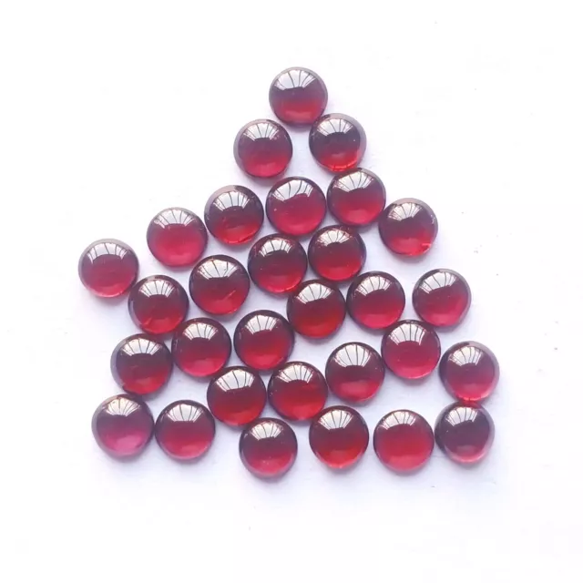 [Wholesale] Natural Garnet Cabochon Round Shape Loose Gemstone For Jewellery.