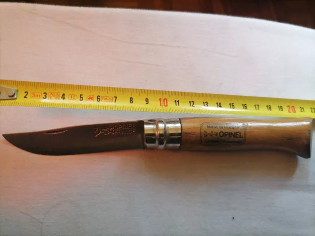 VINTAGE  POCKET COLTELLO OPINEL N.8 MADE IN FRANCE..ORIGINAL Acciaio e Faggio