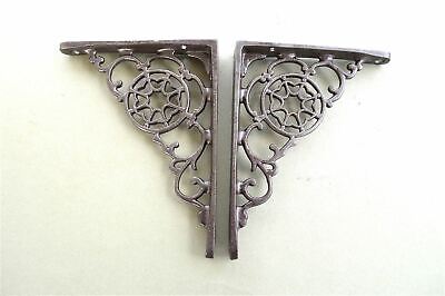 A Pair Of Small Antique Style Cobweb Shelf Brackets Iron Shelving Bracket S2