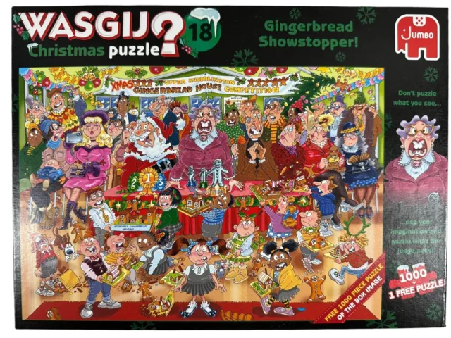 Wasgij Christmas 18: Gingerbread Showstopper!, 1000 Pieces, Jumbo