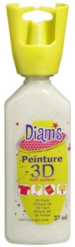 Pintura Diam's 3D 37ML Fosforescente Y Lentejuelas