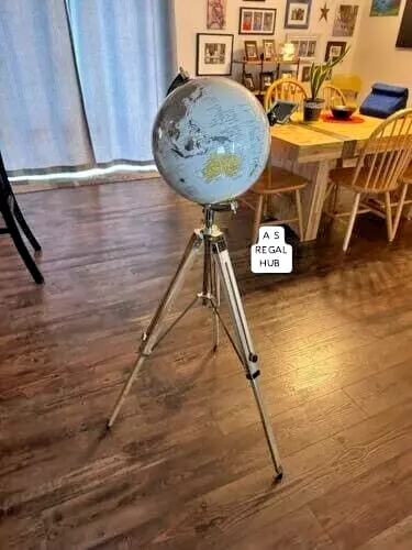 Modern Map Atlas World Globe With Wooden Tripod Stand Globe Floor Decor Big