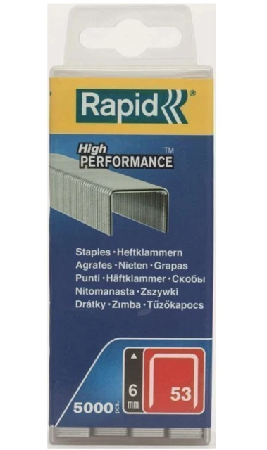 Lot 5000 agrafes 56 acier galva robuste 6 mm RAPID AGRAFES