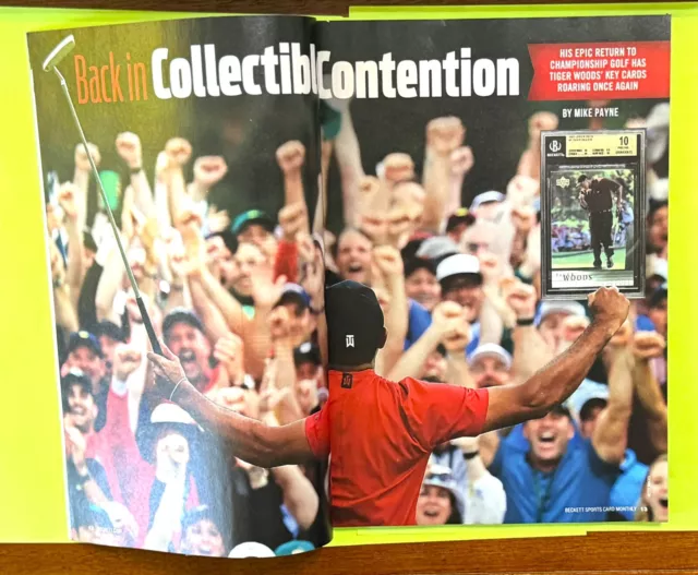 2019 Beckett Monthly Sports Cards Magazine Tiger Woods PGA Golf 3