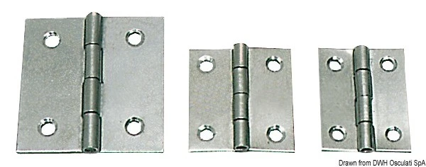 Charnière Inox MM 40x40 Marque Osculati 38.600.40