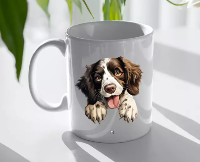 Pet Dog Mug, English Springer Spaniel, Cartoon - Ideal Gift