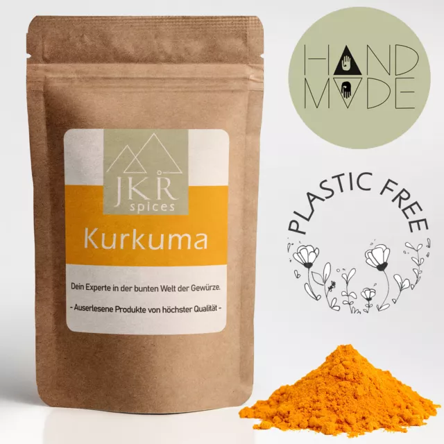 500g Kurkuma Pulver Curcuma Wurzel Gelbwurz gemahlen plastikfrei verpackt