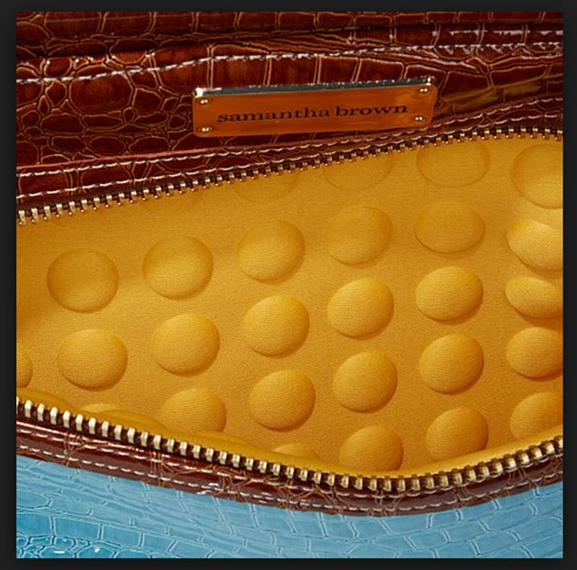 Samantha Brown Croco-Embossed Dowel Travel Bag (Yellow) RARE Old Stock 3