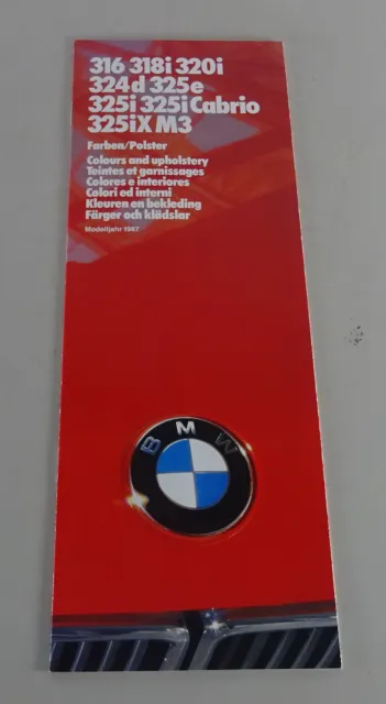Prospetto Colori/Imbottitura BMW E30, Incl. Allrad & Cabrio M3 Stand 02/1986