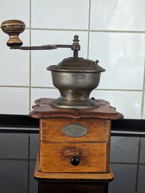 Alte Holz Kaffeemühle Vintage Leinbrock's