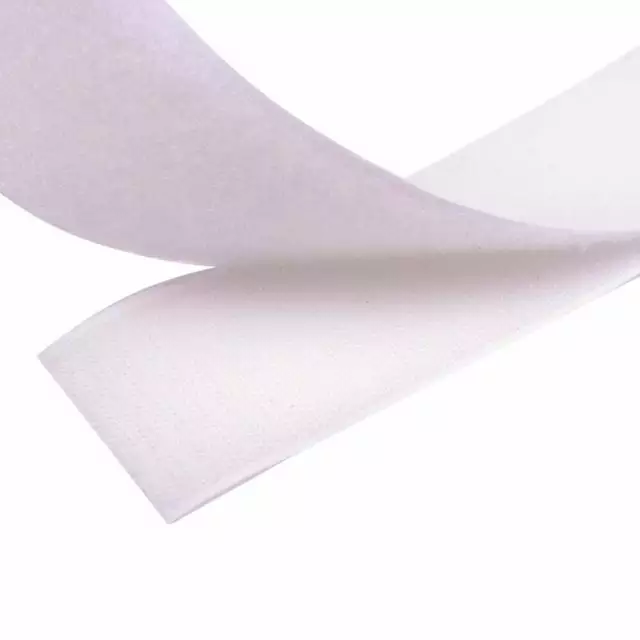 20 mm Haken- und Schlaufenband, weiß, selbstklebend klebrig zurück oder aufnähen