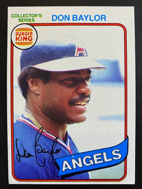 DON BAYLOR 1980 Topps Burger King Pitch Hit & Run Baseball California