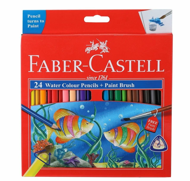 Faber-Castell Wasser Farbe Stifte Mit Pinsel Set Von 24 Verschiedene - Anzahl 1