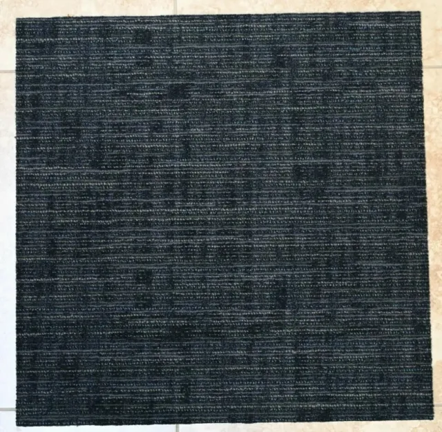 Carpet Tiles/Squares 24"×24" Commercial Glue Down Shaw Blue 5.3 Sq Yd 12/Box